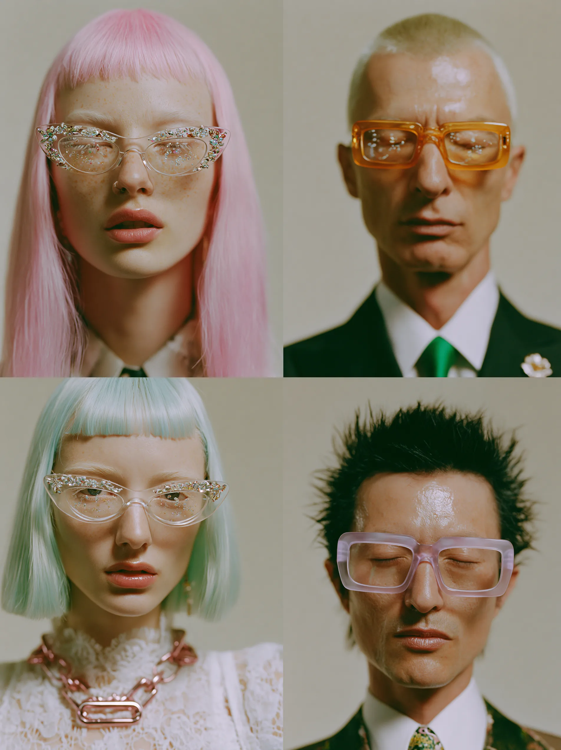 Vofy AI video effects preview with four stylized character portraits
